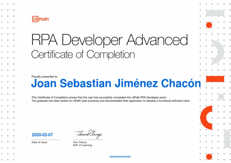 Ui Path Certificate | PDF