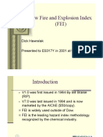 Dow Fire and Explosion Index (FEI) : Dick Hawrelak Presented To ES317Y in 2001 at UWO