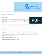 SAS Training and Certification 2.0 - Curriculum PDF