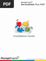 ManageEngine ServiceDeskPlusMSP 8.1 Help InstallationGuide