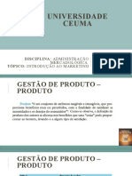 Aula I - Marketing - Produto