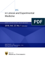 Advances: in Clinical and Experimental Medicine