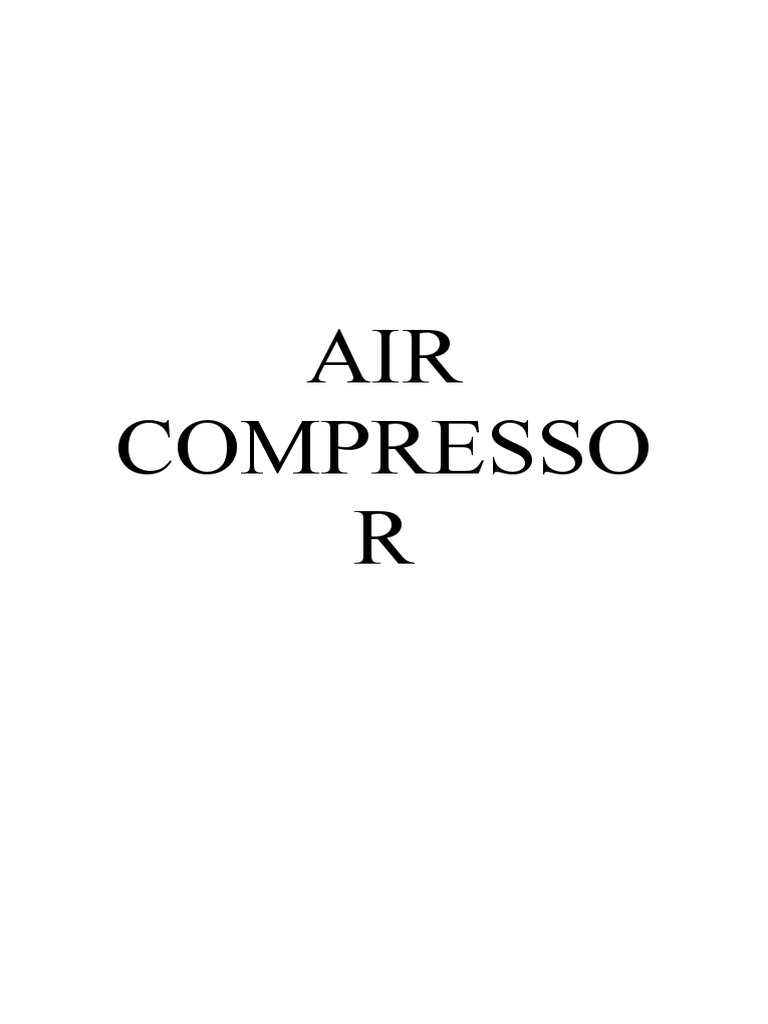 Air Compressor Problems PDF Gas Technologies Continuum Mechanics
