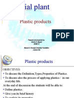 Industrial Plant: Plastic Products