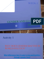 Week 1: Gender and Global Issues