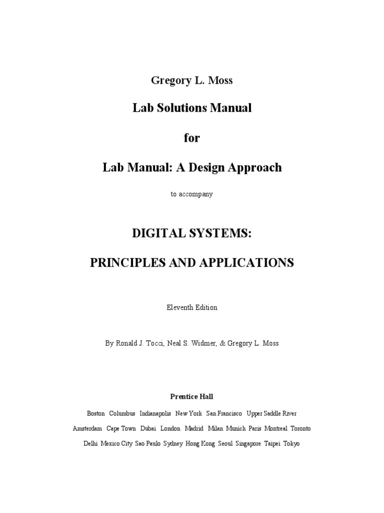 Solutions Manual Digital Systems Principles Applications 11th Edition
