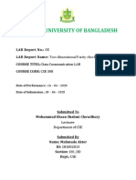 Green University Bangladesh Two-Dimensional Parity Check Lab Report
