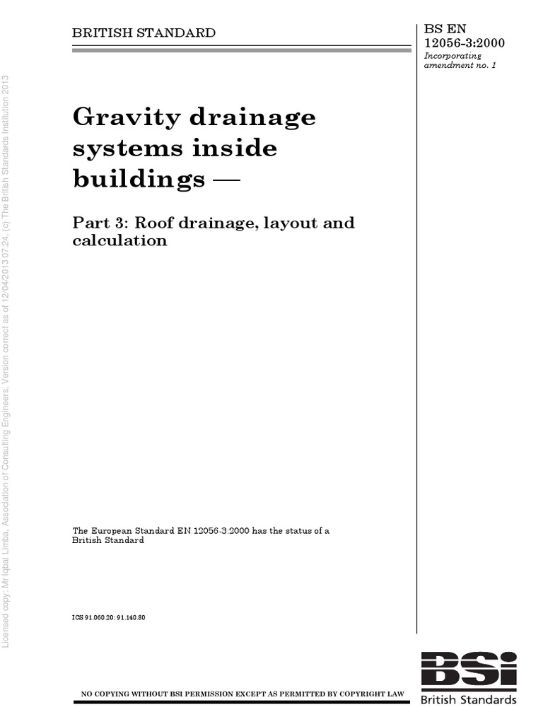 BS en 12056 3 2000 PDF | PDF | Business