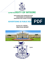 University of Mysore: Advertising & Public Relation