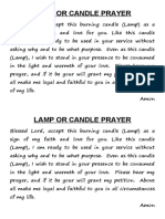 Lamp or Candle Prayer