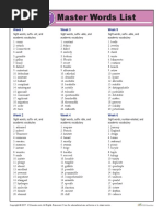 First Grade Master Spelling Lists | PDF | Nature | Sports