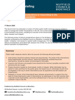 Ethical Considerations in Responding To The COVID 19 Pandemic PDF