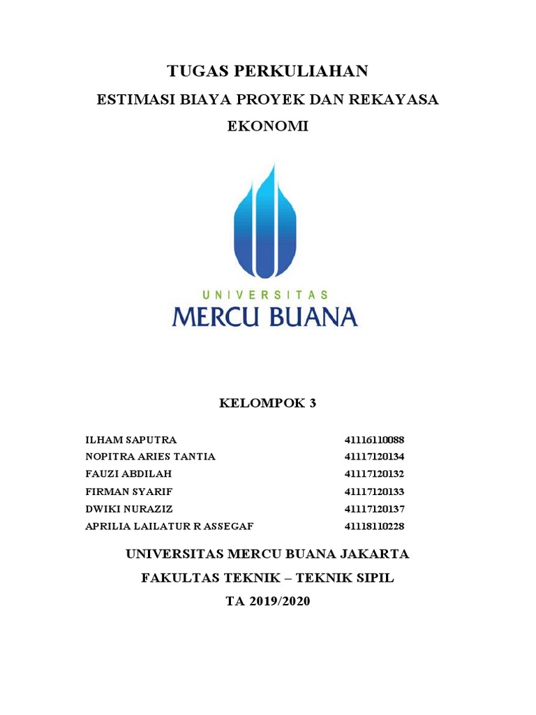 Laporan Perencanaan Estimasi Biaya | PDF