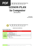 LESSON PLAN - 4th Week - Computer