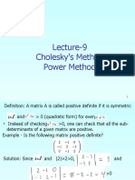 Choleskys and Power Method Lec-9