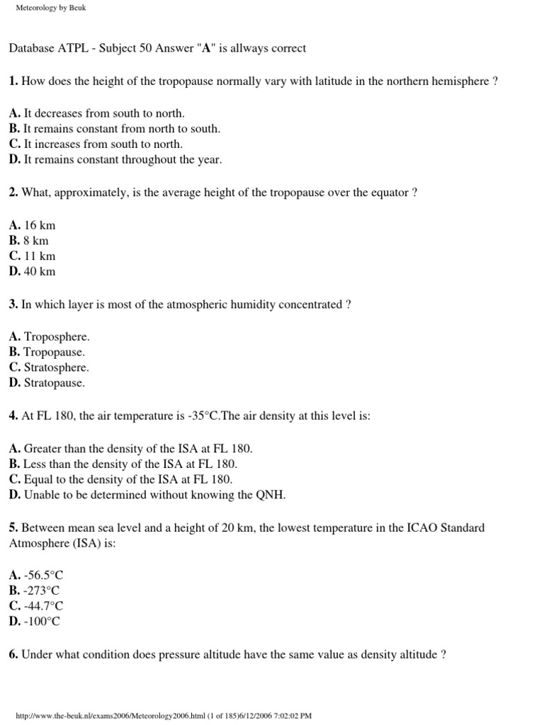 Key Concepts in Meteorology | PDF | Atmosphere Of Earth | Troposphere