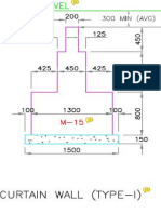 Curtain wall section