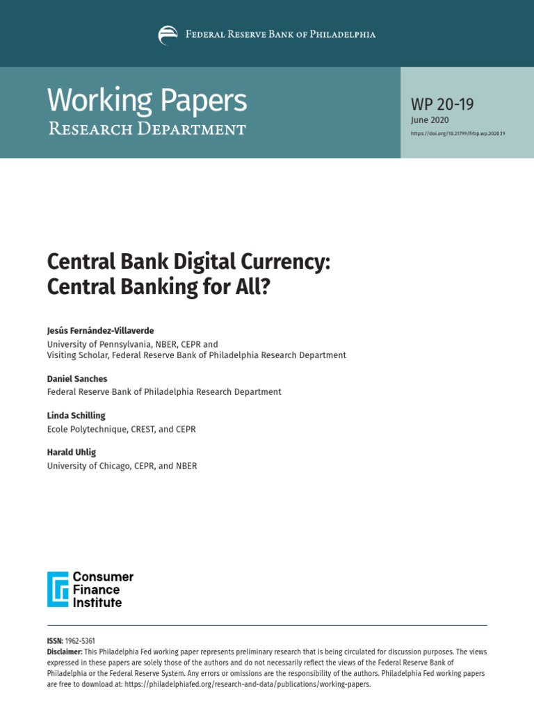 Central Bank Digital Currency | PDF