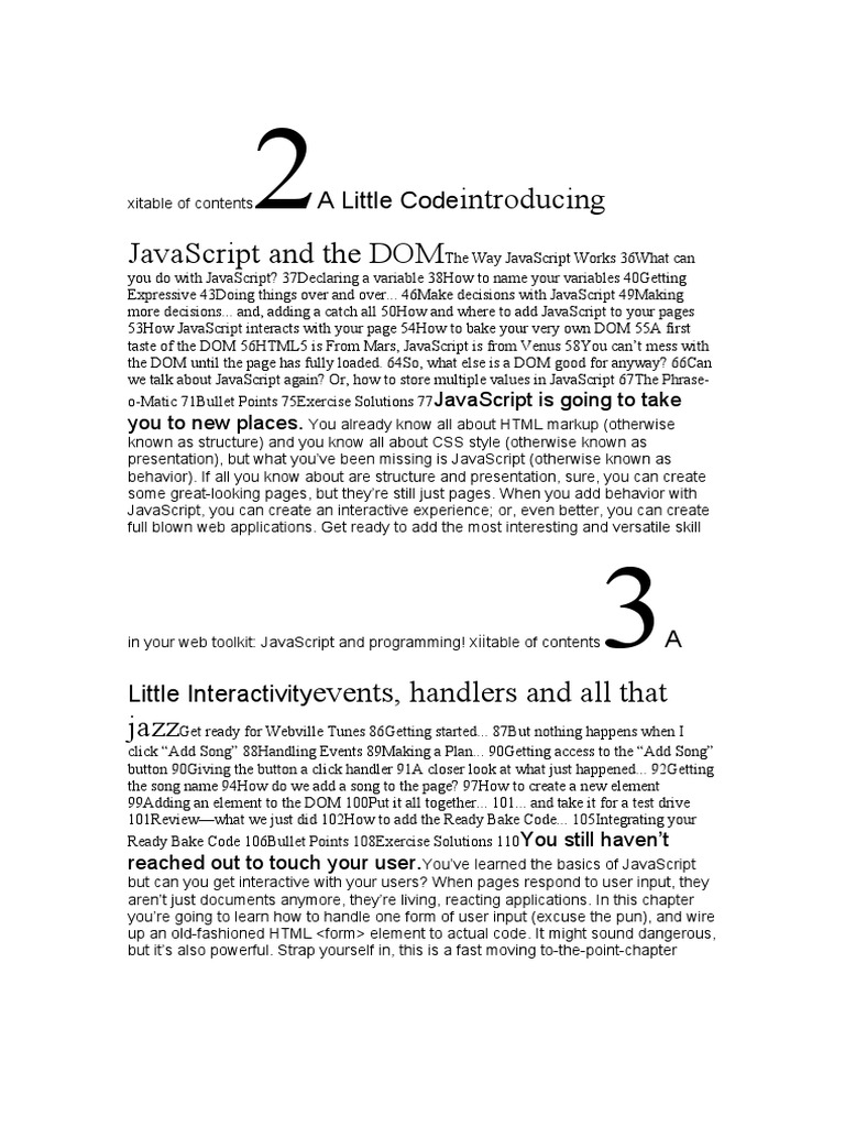 Introducing Javascript and The Dom: A Little Code | PDF | Document ...