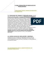 Guía Básica para Formación de Sindicatos de Trabajadores