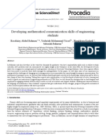 Developing Mathematical Communication Skills of Engineering Students