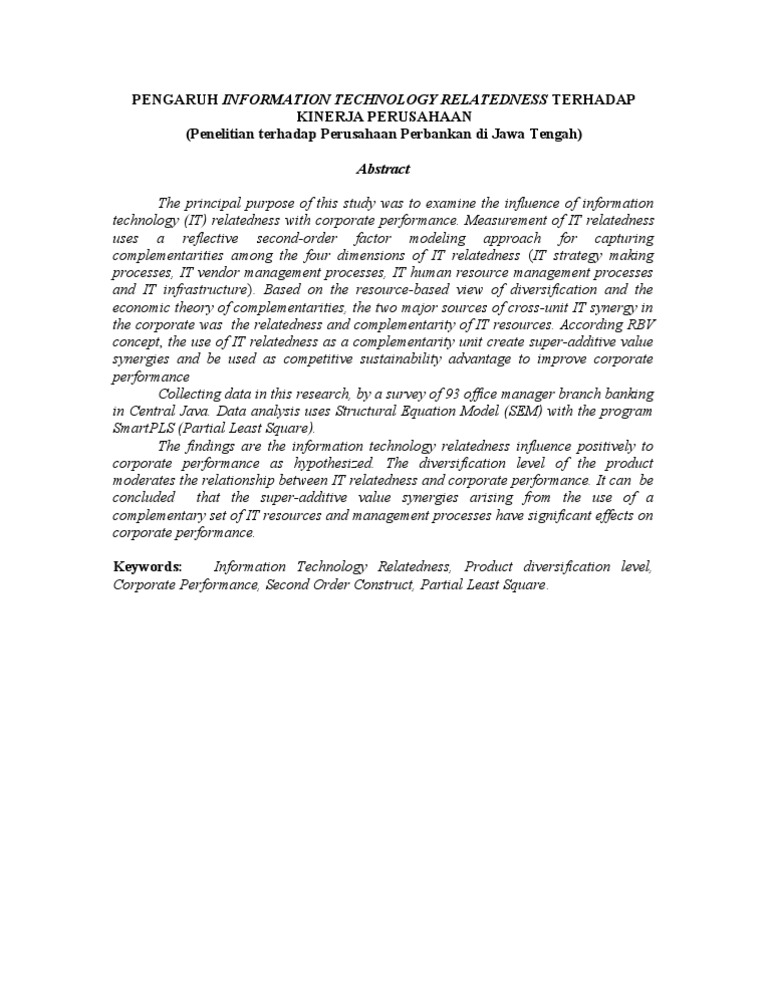 Abstrak | PDF | Business | Technology & Engineering