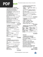 Pre-Intermediate Quick Check Test 9A: Grammar