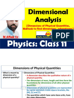 Dimensions of Physical Quantities