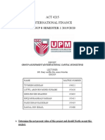 ACT 4215 International Finance GROUP 8 SEMESTER 1 2019/2020: Report