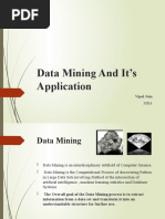 Data Mining and It's Application: Vipul Jain