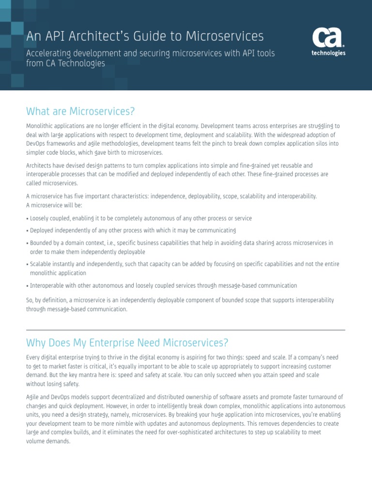 An Api Architects Guide To Microservices Solution Brief | PDF ...