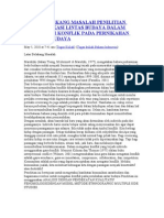 Latar Belakang Masalah Penilitian Komunikasi Lintas Budaya Dalam Resolusi Konflik Pada Pernikahan Antar.................. JJJJJJ