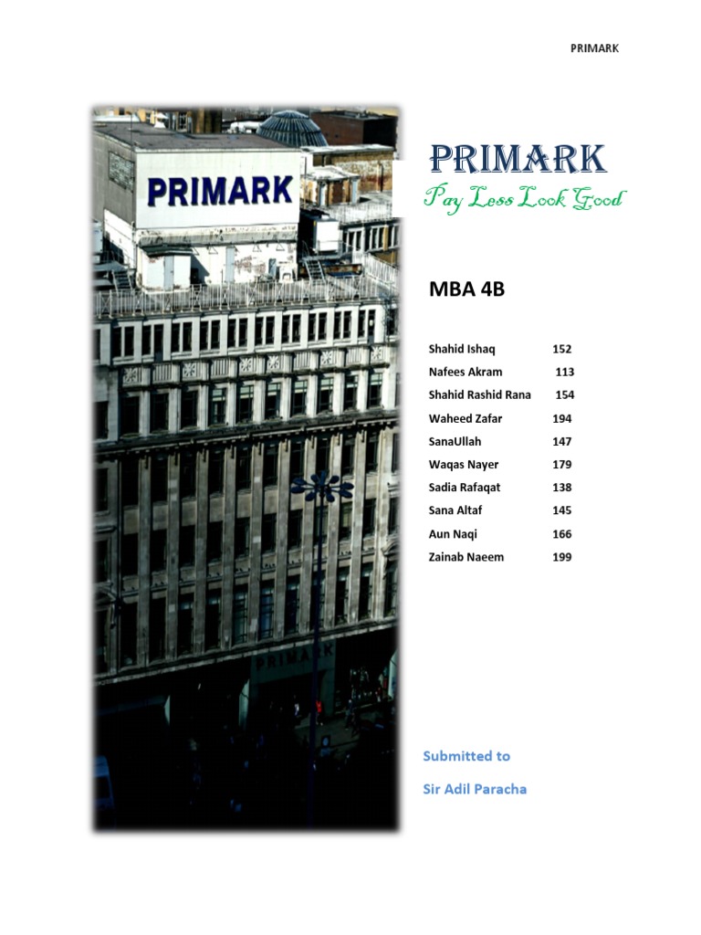Primark Final Report Retail Supply Chain