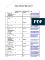 MOOCS For TEXTILE TECHNOLOGY-27.07.2019