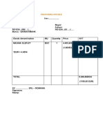 Proforma Invoice: Date: .