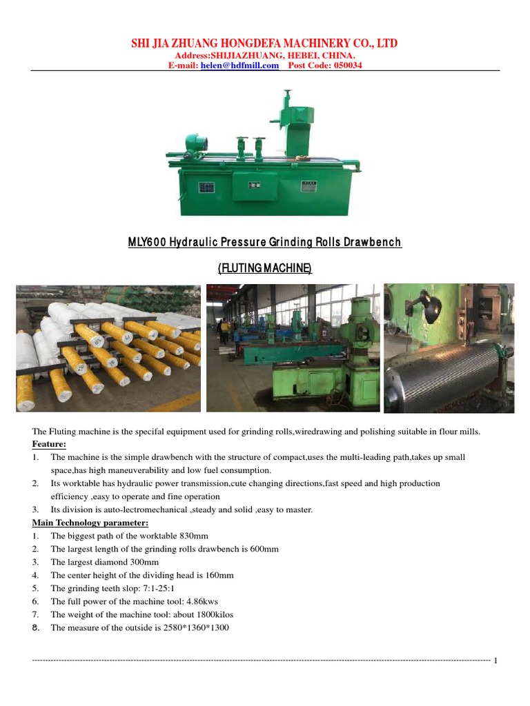 Fluting Machine and Flour Lab Equipment | PDF | Mill (Grinding) | Flour