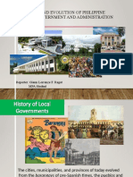 History and Evolution of Philippine Local Government and Administration