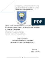 Assessment of Credit Management in Micro Finance Institution (A Case Study On Oromia Credit and Saving Share Company of Nekemte Branch)