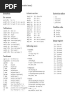 x86-64 Reference Sheet (GNU Assembler Format) : Arithmetic Operations