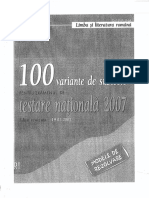 100 Variante de Subiecte Testare Nationala Limb - Si Lit - Romana 2007