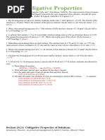 Section 16.14: Colligative Properties of Solutions