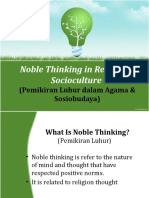 Noble Thinking in Religion &: (Pemikiran Luhur Dalam Agama & Sosiobudaya)