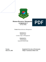 Human Resource Management Assignment-3: On Case Study