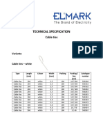 Technical Specification: Cable Ties