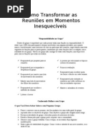 como transformar as reuniões em momentos inesquecíveis