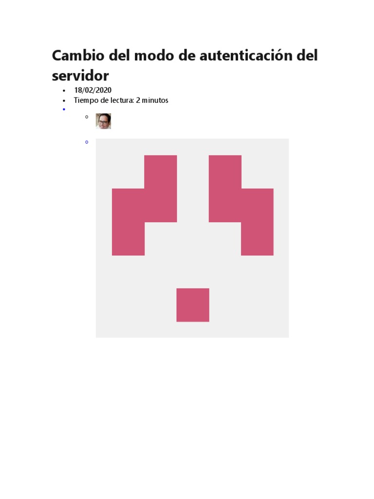 Cambiar autenticación en SQL Server | PDF | Servidor SQL de Microsoft ...