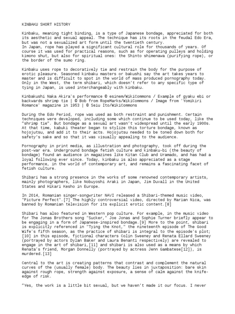 ropemarks Kimbaku VS Eroticism Way | PDF | Bondage (Bdsm)