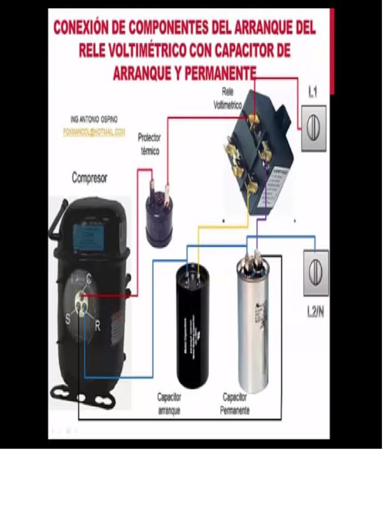 Conexión directa compresor de Nevera, para uso en diversos proyectos.  Conectar compresor de nevera. 