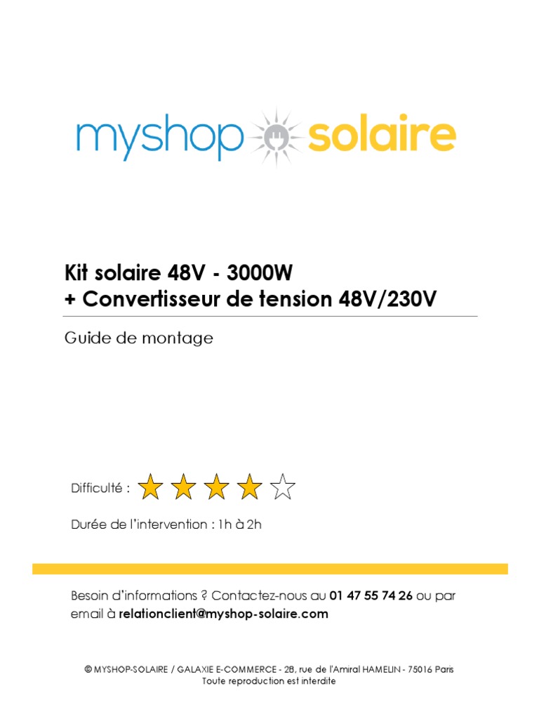 Monter son Kit Solaire AUTONOME - 4 Panneaux Solaires + Convertisseur 230V  - MyShop Solaire 