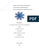 Universidad Peruana de Ciencias E Informatica: Escuela Profesional de Contabilidad Y Auditoria en Finanzas